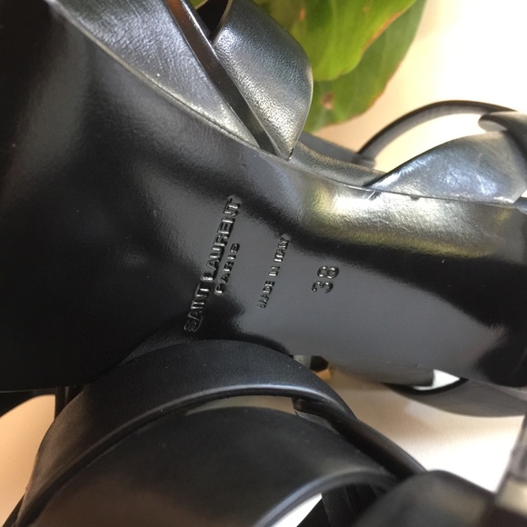SOLD YSL Saint Laurent Tribute Black Heels 38 - Picture 6 of 8